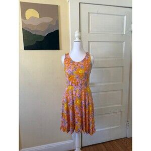 Agnes & Dora Fisher Dress Fit and Flare Floral Sleeveless Size S NWOT pockets